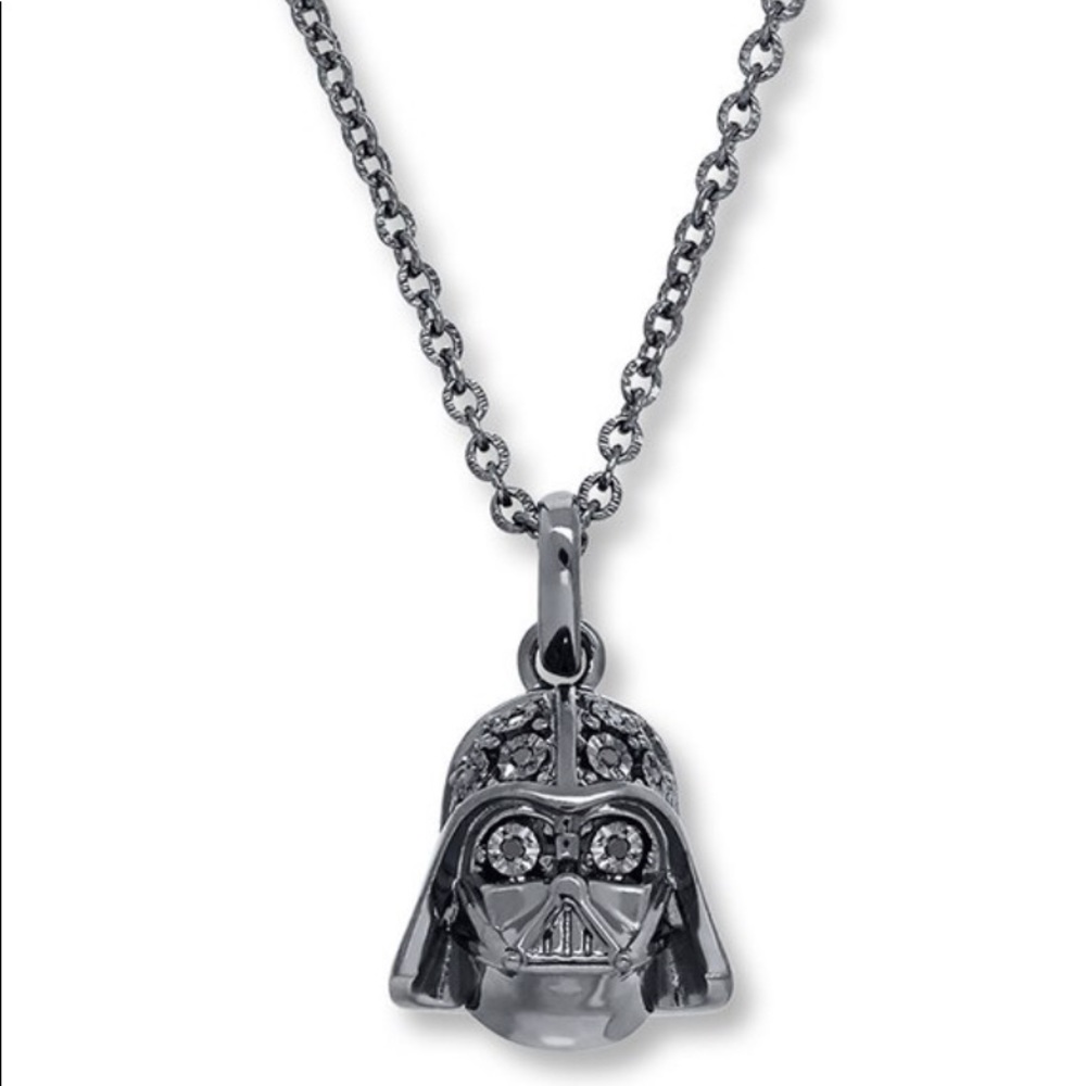 Darth Vader black diamonds necklace.